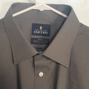Stafford   dress shirt,gray,crisp,XL